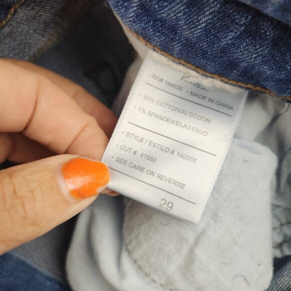 KanCan Womens Button Fly Size 29 Denim Cut Off High Rise Bermuda Jean Shorts - Picture 9 of 11